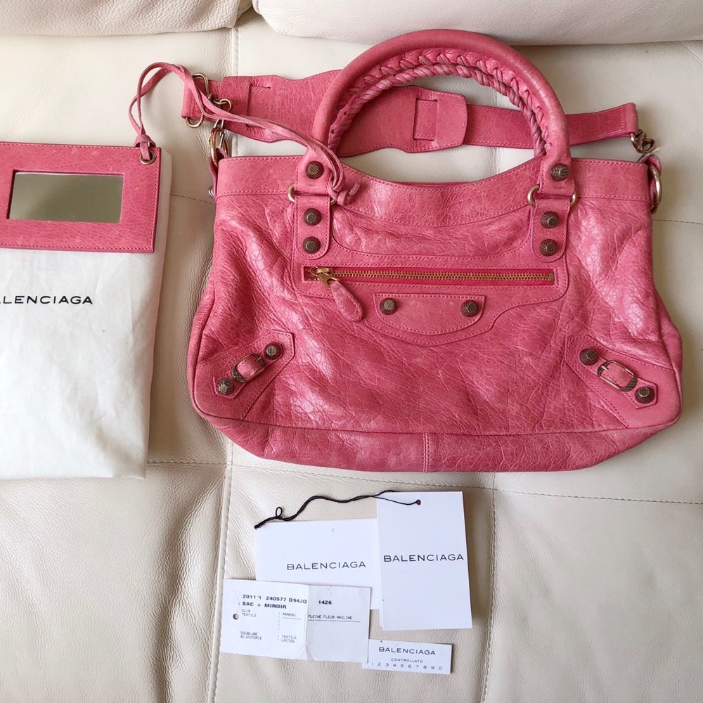 Balenciaga 2011 Grenadine First Purse Rose Gold HW